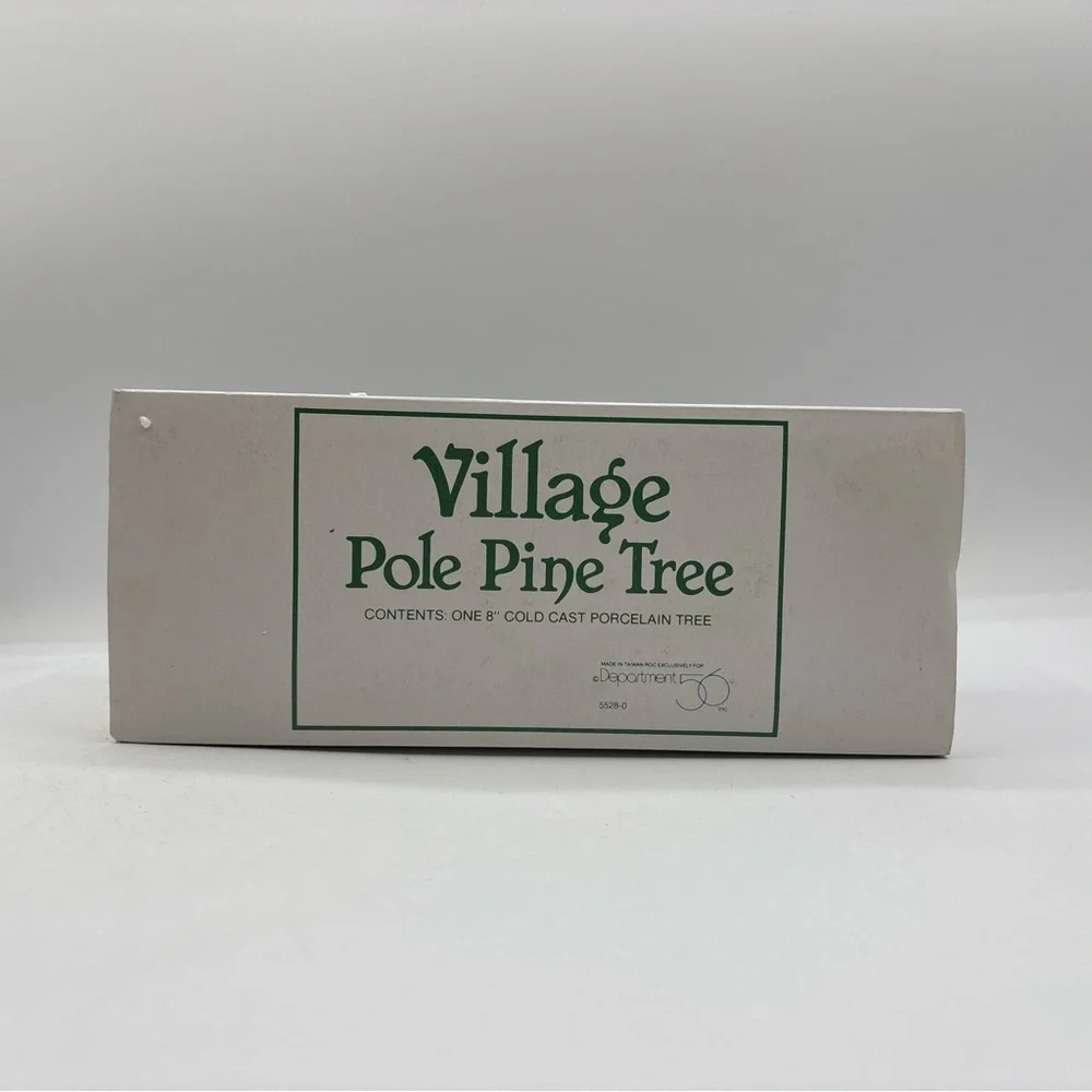 Department‎ 56 1991 Vintage Village Pole Pine Tree 5528-0 8” Cold Cast Porcelain